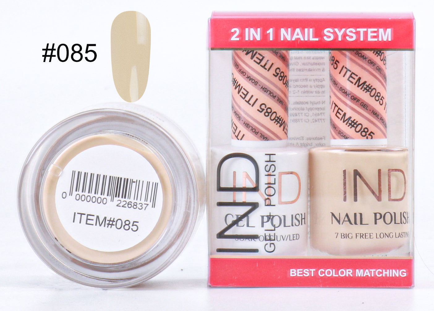 IND 3 IN 1 Combo Gel +Lacquer+dipping powder - #85