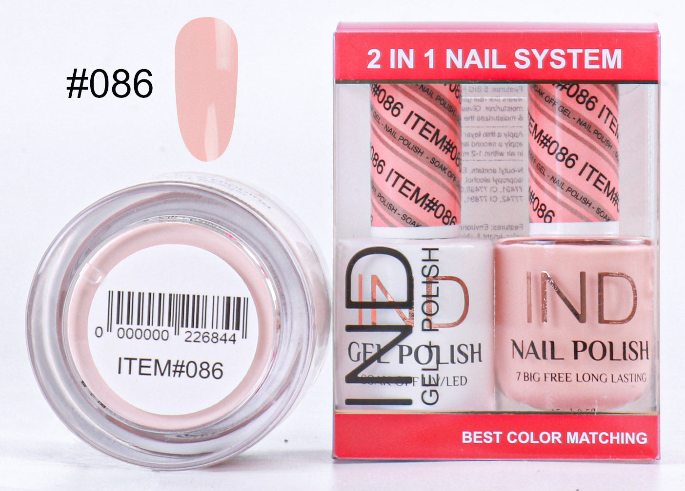 Combo IND 3 TRONG 1 Gel + Sơn mài + Phấn phủ - #86