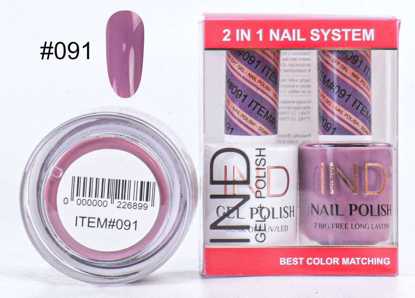 Combo IND 3 TRONG 1 Gel + Sơn mài + Phấn phủ - #91