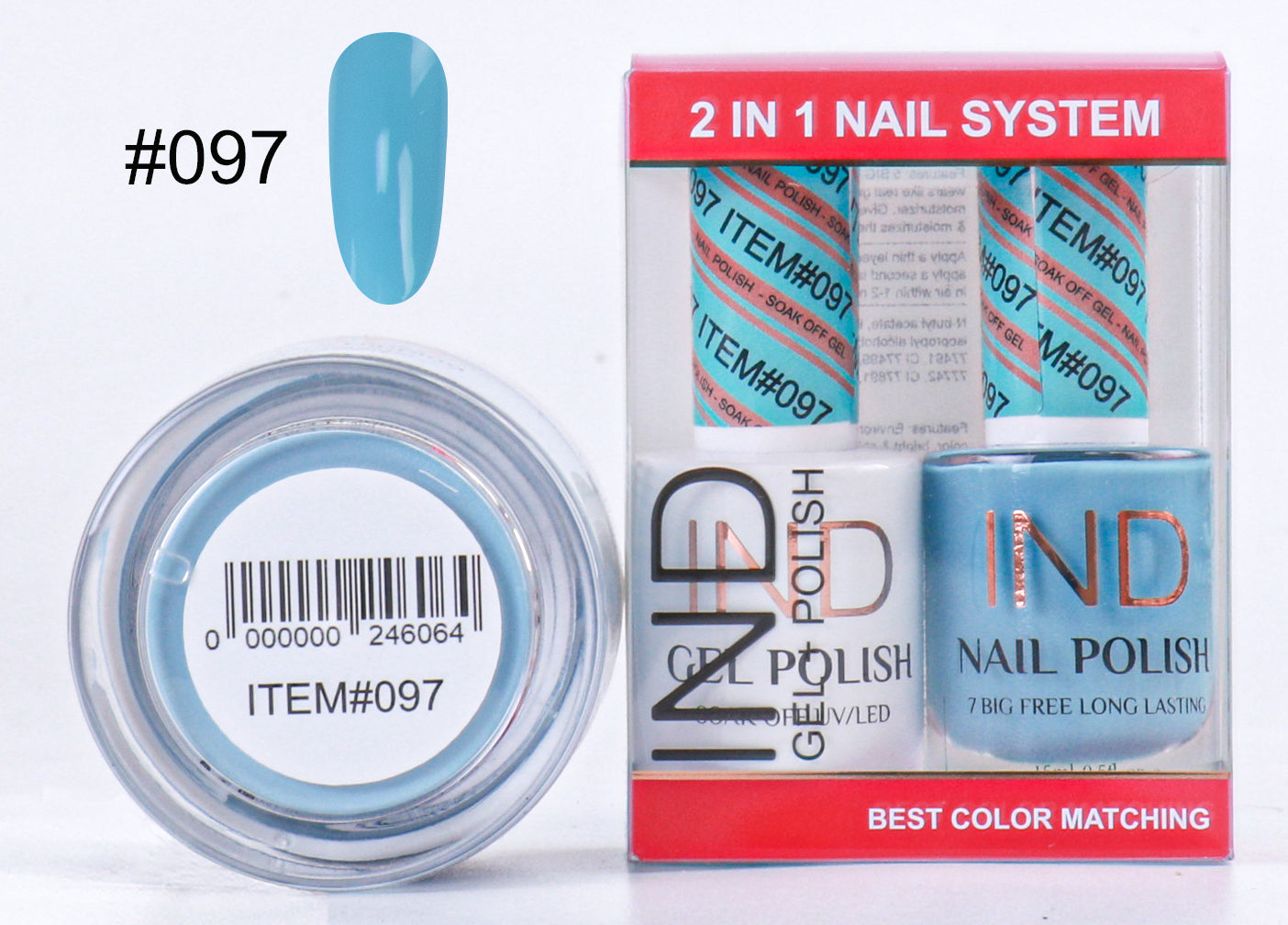 Combo IND 3 TRONG 1 Gel + Sơn mài + Phấn phủ - #97