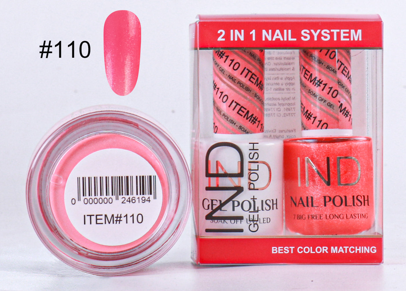 Combo IND 3 TRONG 1 Gel + Sơn mài + Phấn phủ - #110