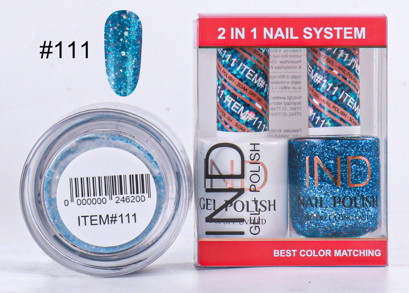 IND 3 IN 1 Combo Gel +Lacquer+dipping powder - #111