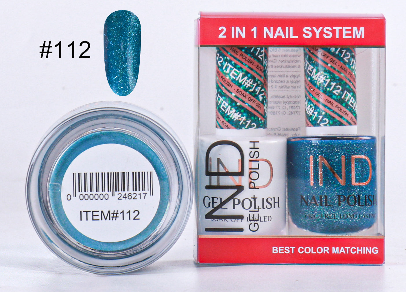 IND 3 IN 1 Combo Gel +Lacquer+dipping powder - #112