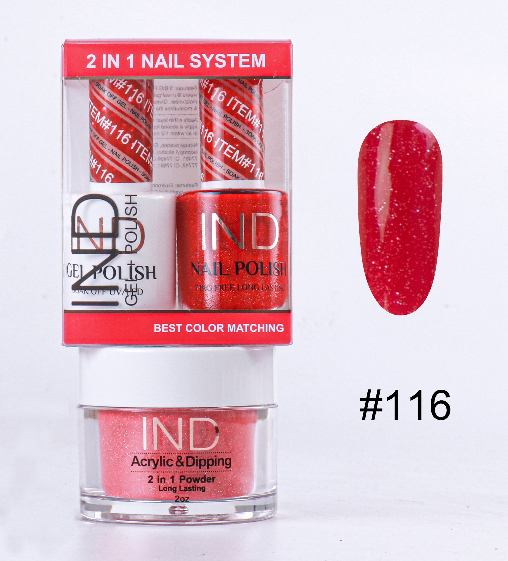 IND 3 IN 1 Combo Gel +Lacquer+dipping powder - #116