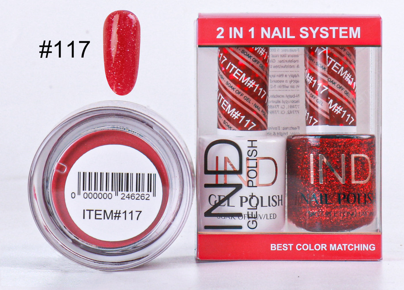 IND 3 IN 1 Combo Gel +Lacquer+dipping powder - #117