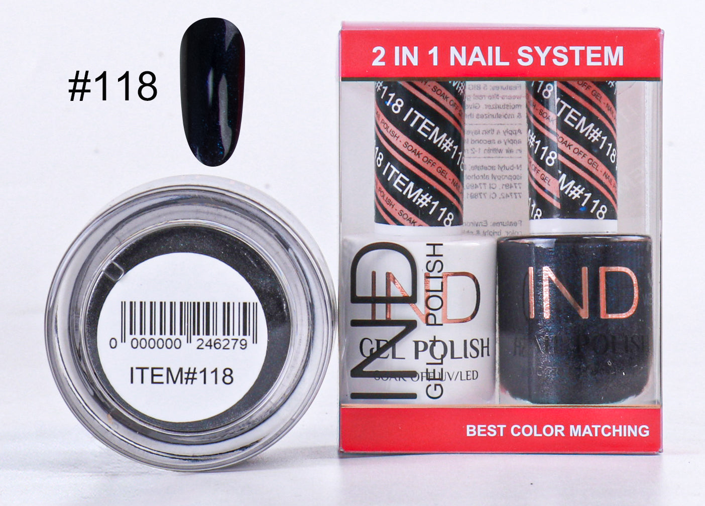 IND 3 IN 1 Combo Gel +Lacquer+dipping powder - #118