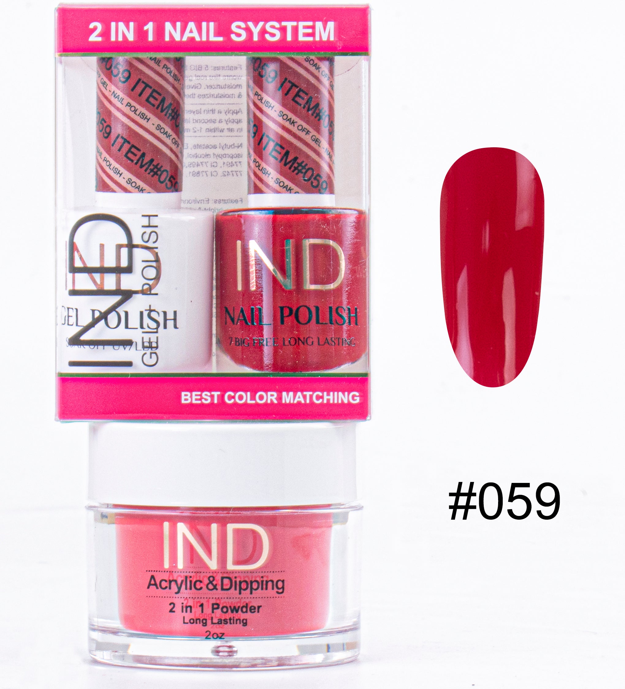 IND 3 IN 1 Combo Gel +Lacquer+dipping powder - #59