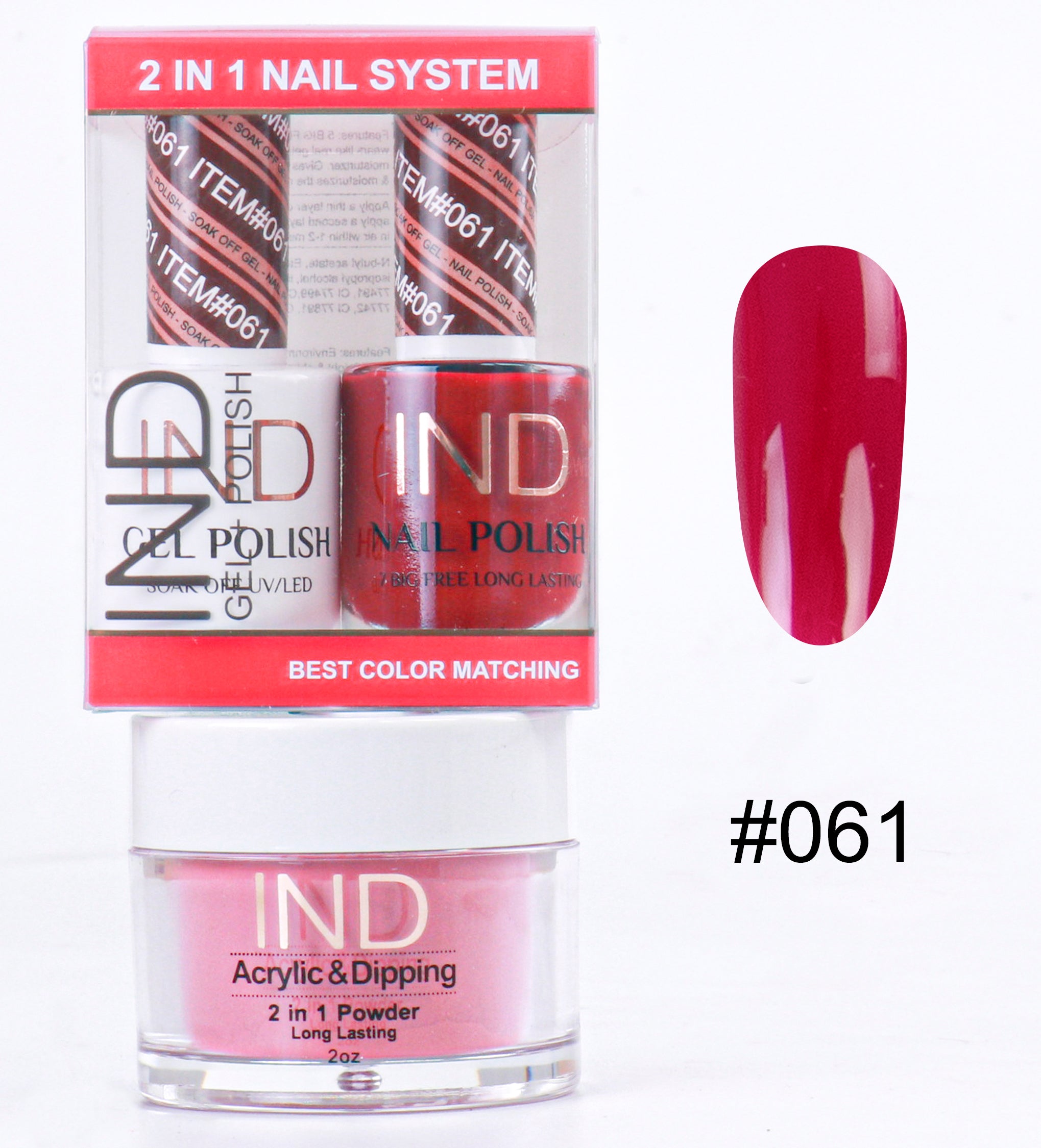 IND 3 IN 1 Combo Gel +Lacquer+dipping powder - #61