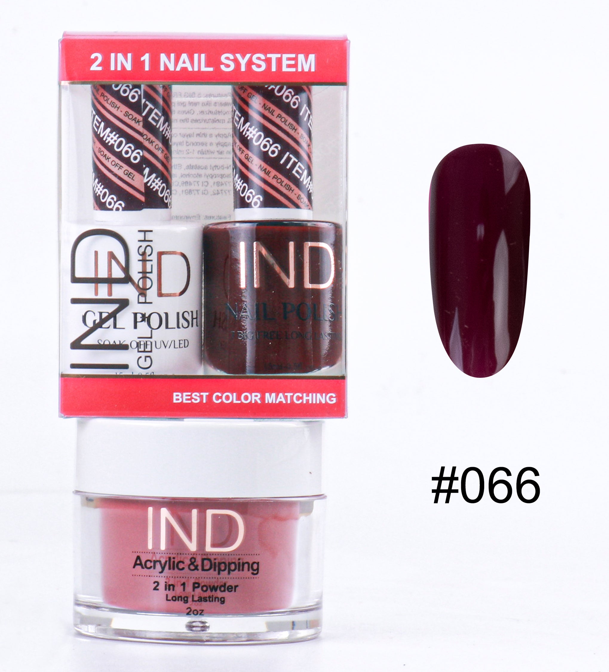 IND 3 IN 1 Combo Gel +Lacquer+dipping powder - #66