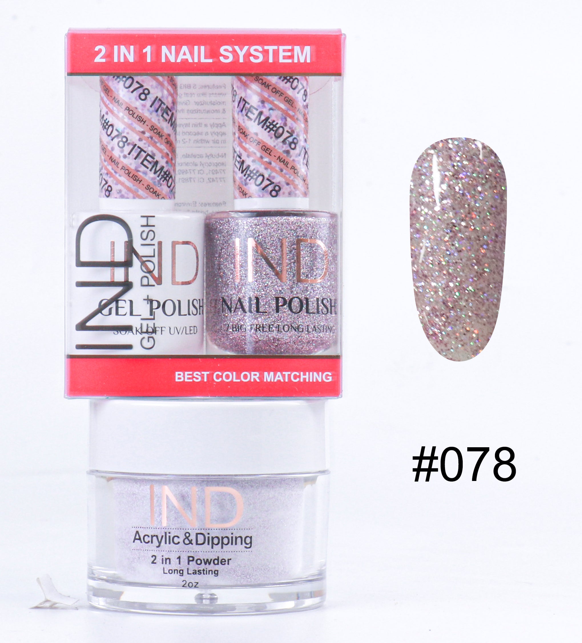 IND 3 IN 1 Combo Gel +Lacquer+dipping powder - #78