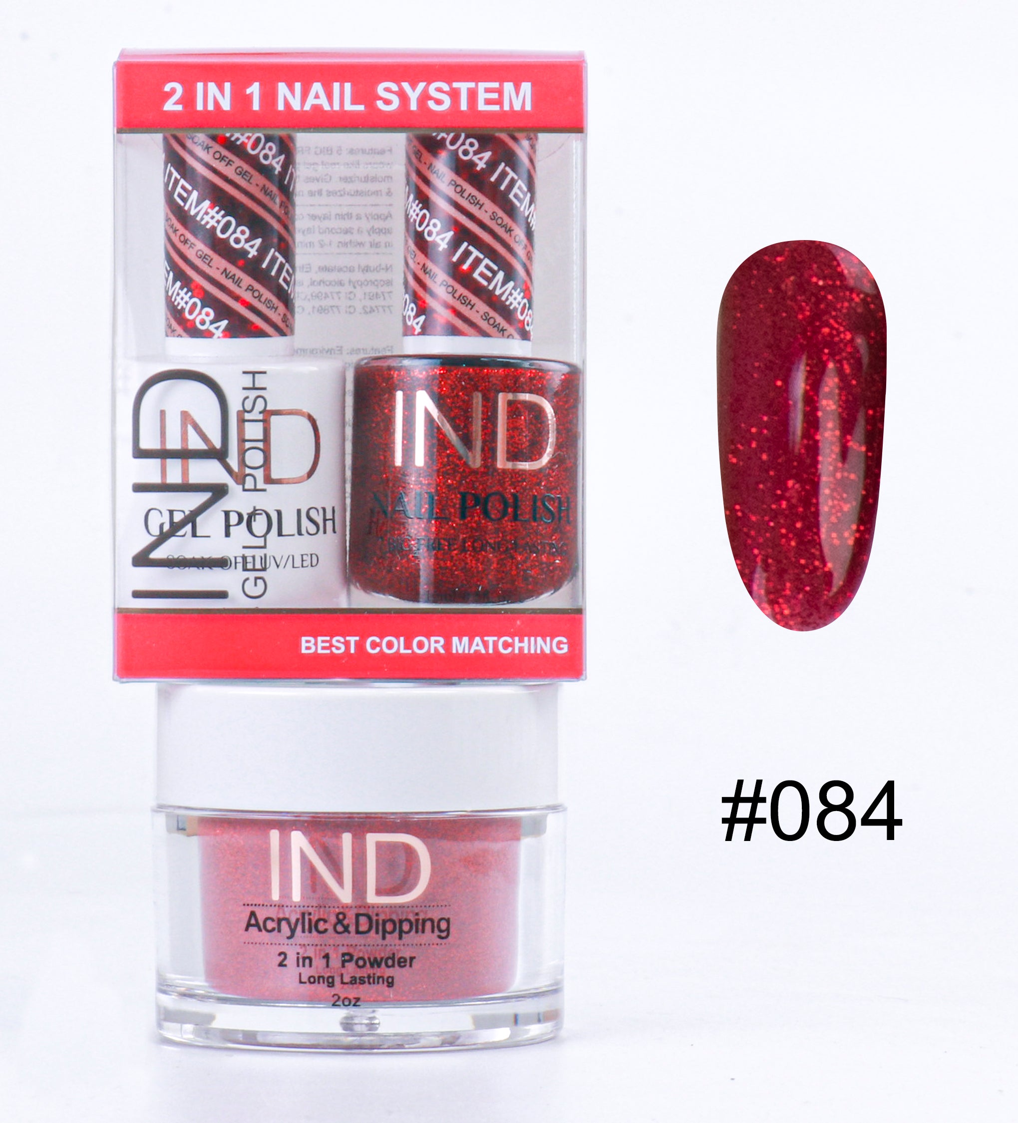 Combo IND 3 TRONG 1 Gel + Sơn mài + Phấn phủ - #84