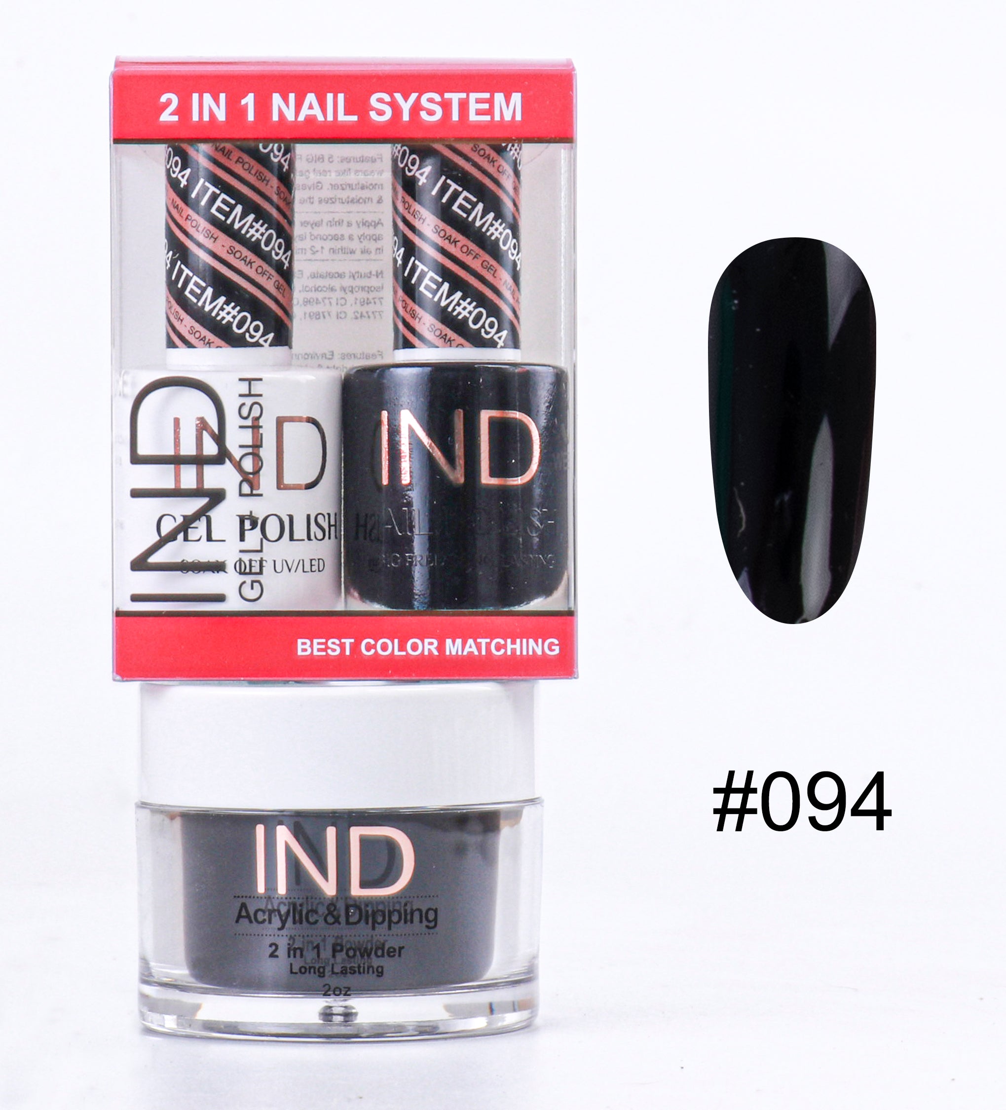 Combo IND 3 TRONG 1 Gel + Sơn mài + Phấn phủ - #94