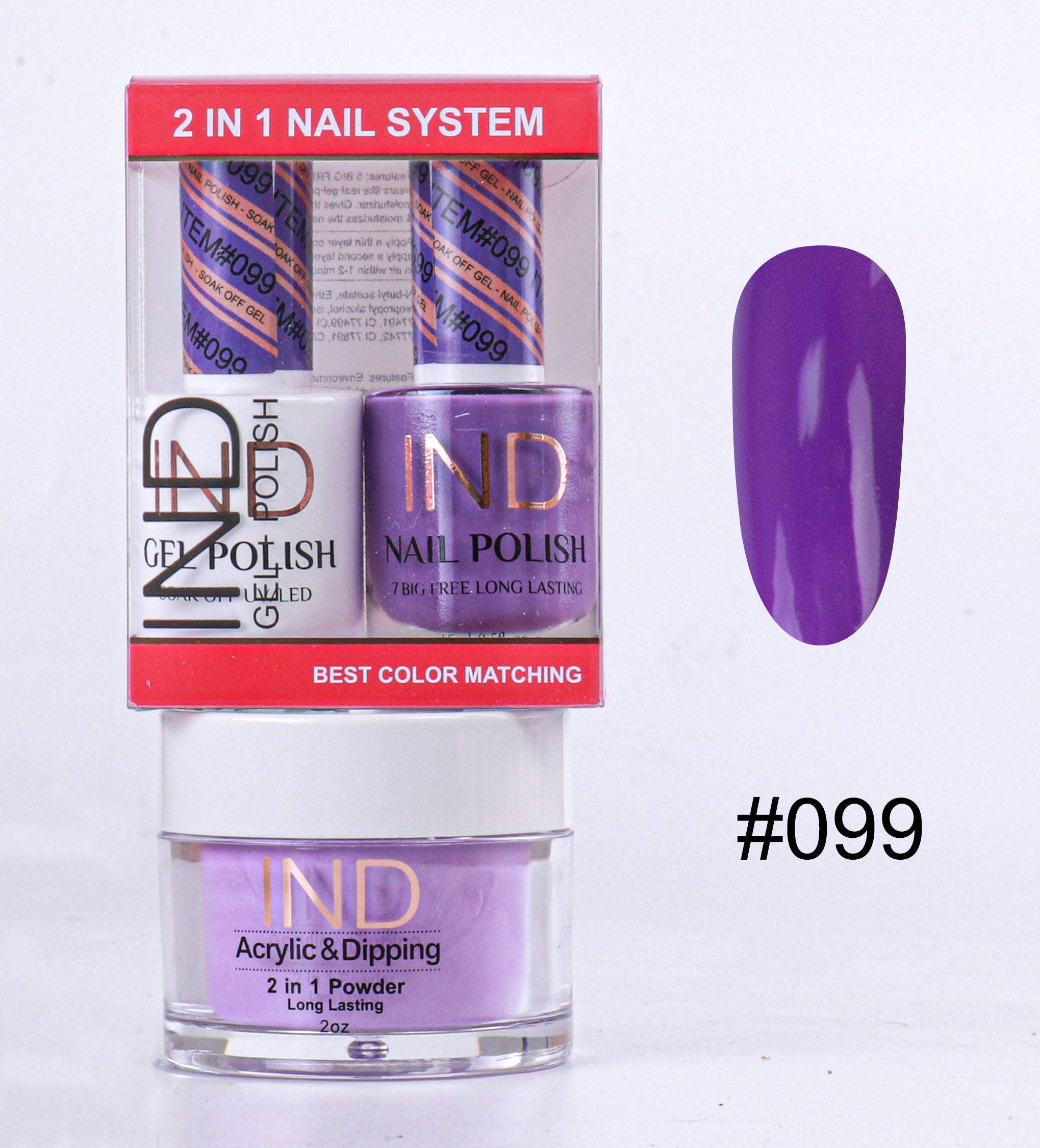 IND 3 IN 1 Combo Gel +Lacquer+dipping powder - #99