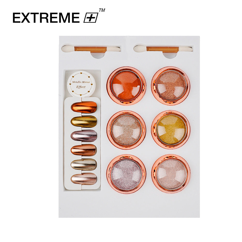 EXTREME+ Bộ phấn rôm hiệu ứng gương ánh kim 6 màu