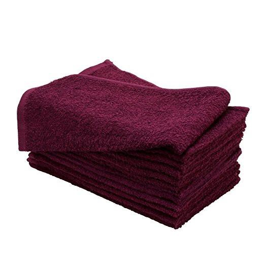 12 CHIẾC Khăn Bông Magna Plus 100% Cotton - Burgundy