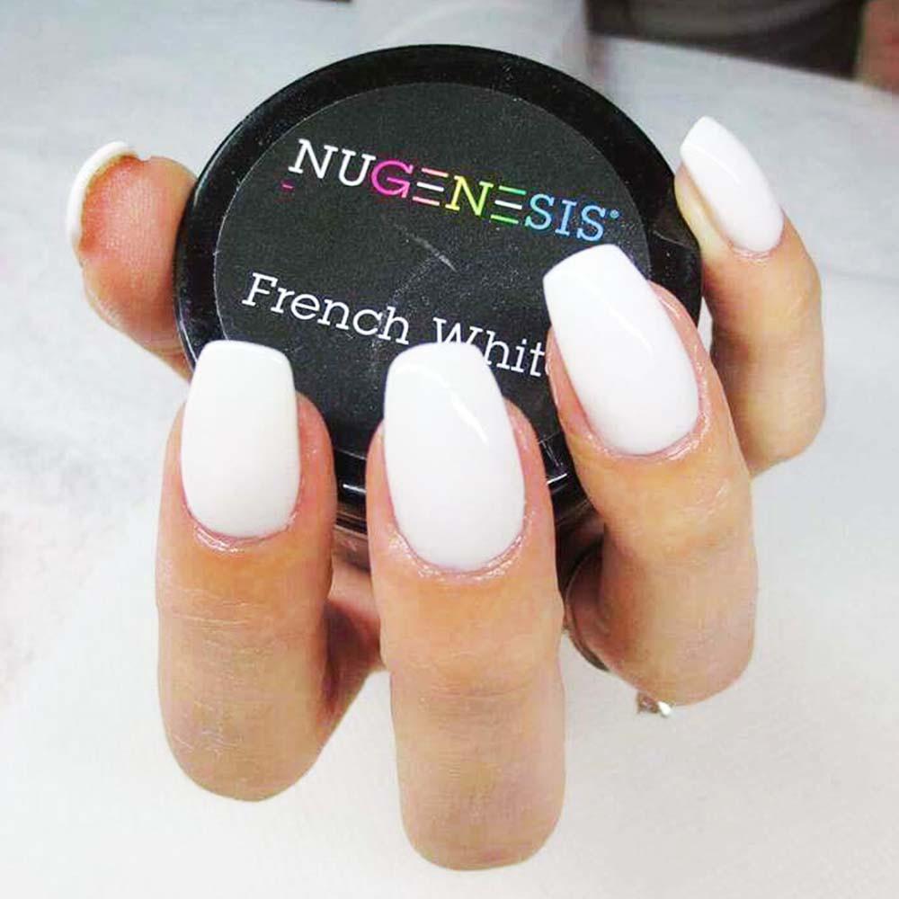 Nugenesis Dipping - Pink & White: French White 4 oz