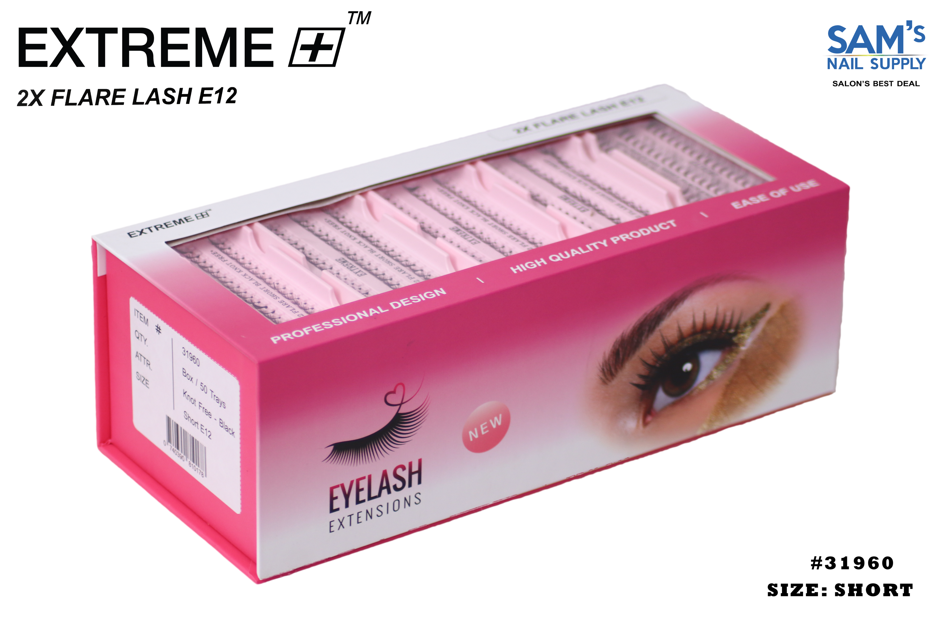 Extreme 2X Flare Lash E12 Knot Free - Short