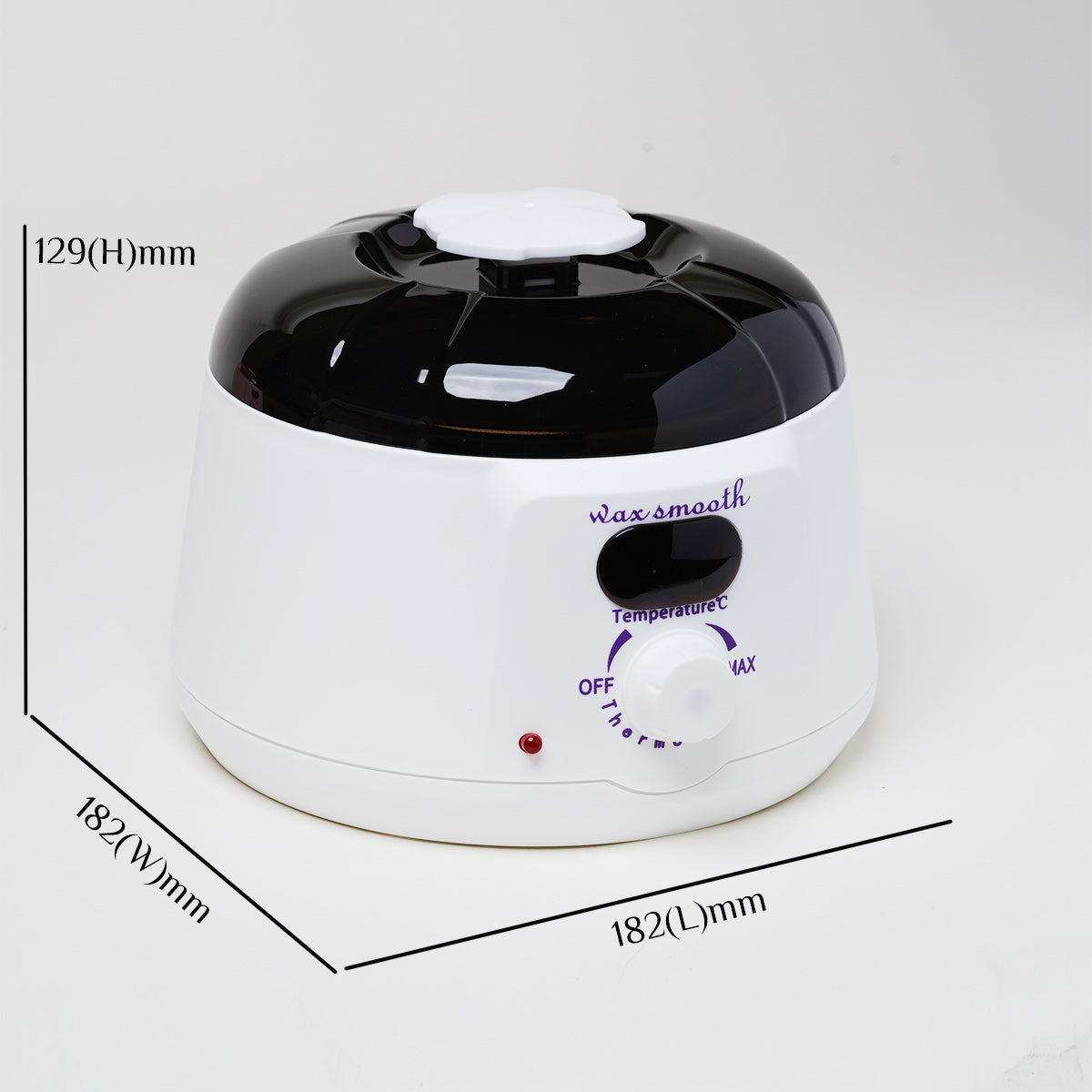 WaxSmooth Wax Warmer White Black Cap